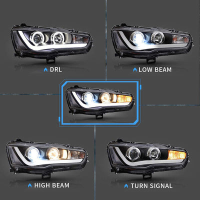 VLAND LED DRL Headlights - Mitsubishi Lancer/Evolution X