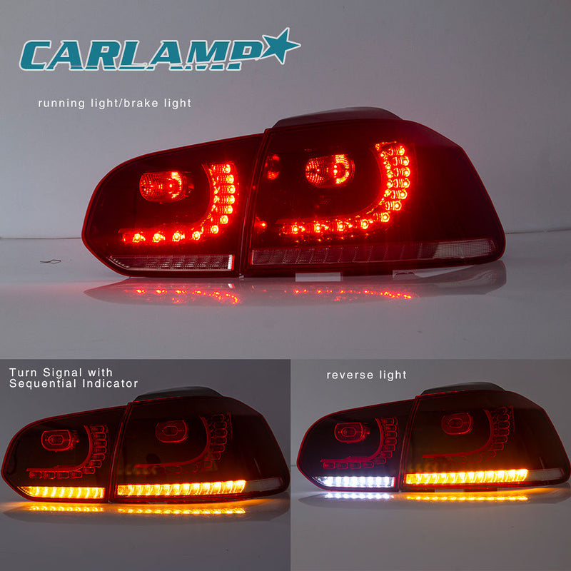 VLAND LED Tail Lights - 09-13 VW Golf MK6