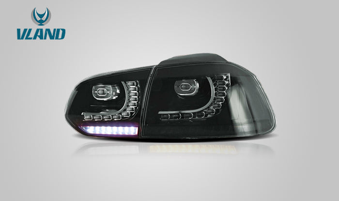 VLAND LED Tail Lights - 09-13 VW Golf MK6