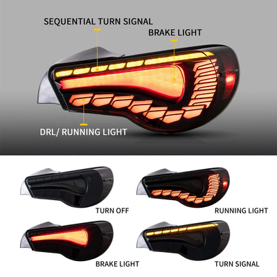 VLAND Dragon Scale Taillights - Toyota 86 ZN6/Subaru BRZ ZC6