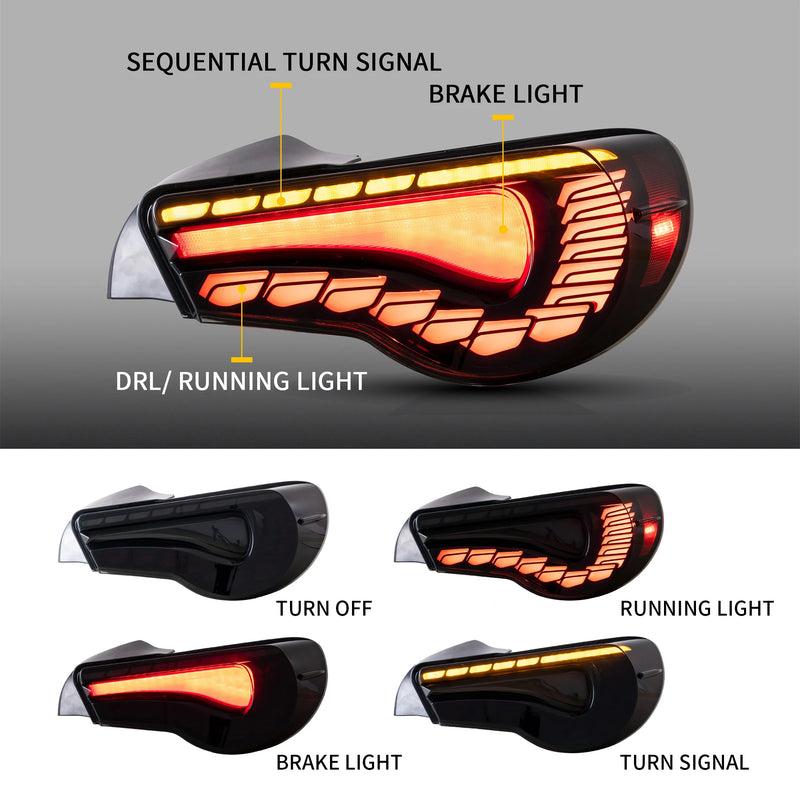 VLAND Dragon Scale Taillights - Toyota 86 ZN6/Subaru BRZ ZC6