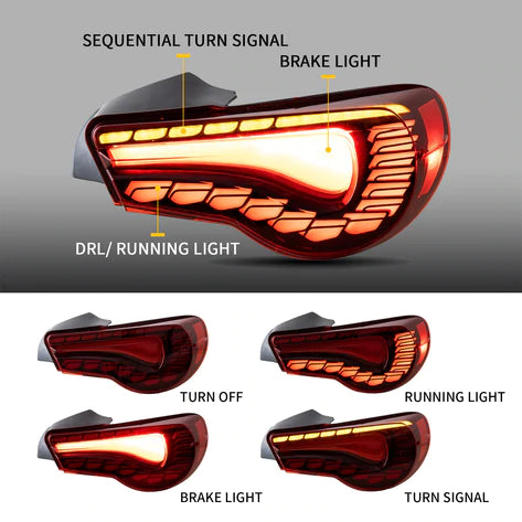 VLAND Dragon Scale Taillights - Toyota 86 ZN6/Subaru BRZ ZC6