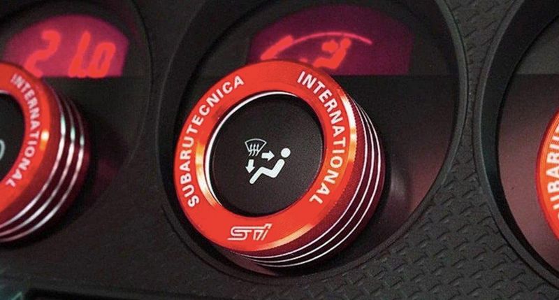 STI Logo Air-Con Knobs Control Cover - Subaru BRZ ZC6/Toyota 86 ZN6